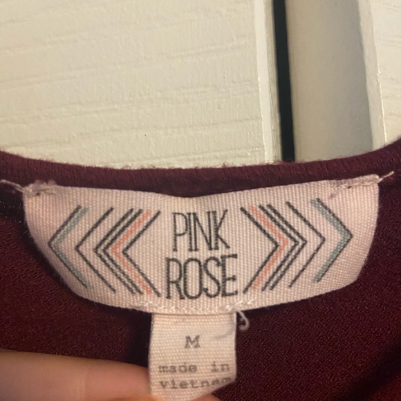 Short Sleeve Maroon Top - Picture 2 of 2